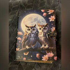 Owl Themed Leather Journal Notebook